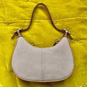 Coach canvas and leather mini hobo bag